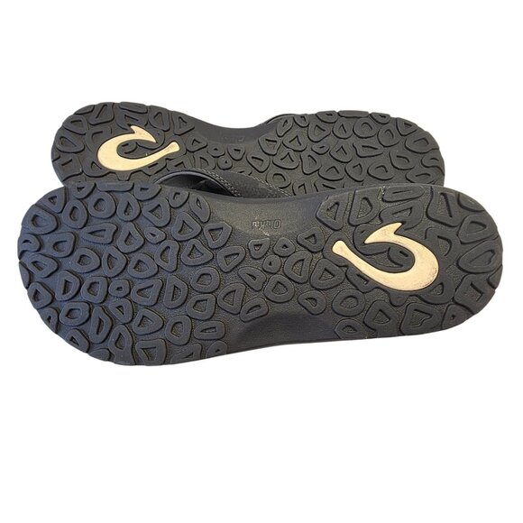 OluKai Ohana Mens Flip Flops Sandals Size M/12 Gray Synthetic Rubber Sole - Picture 3 of 12